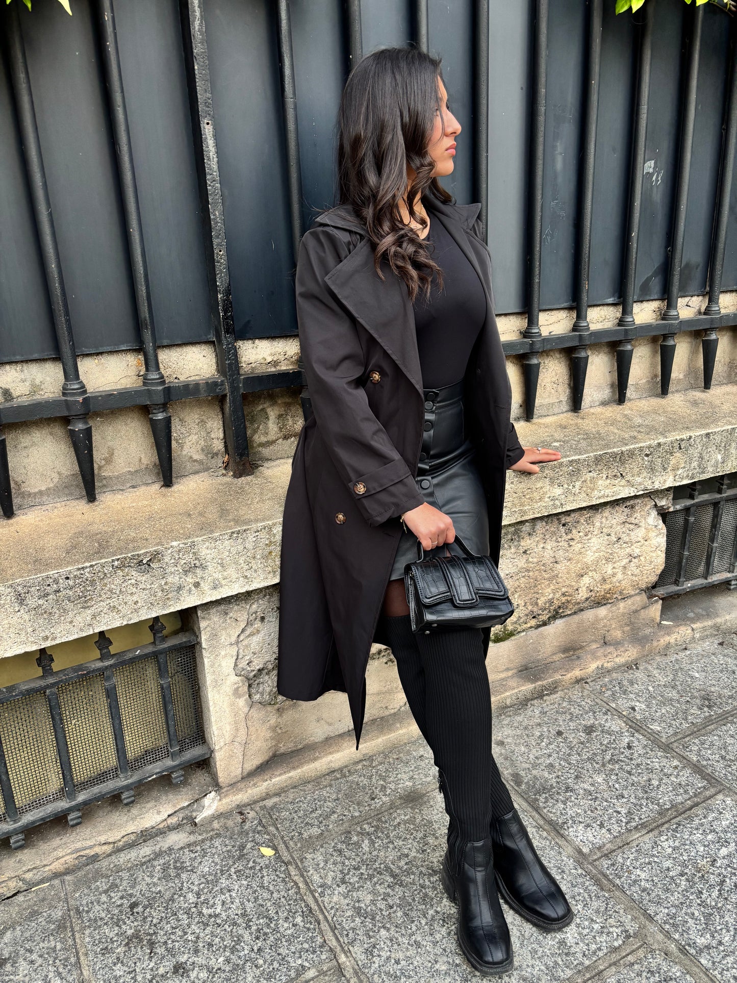 Black CLOE Trench Coat